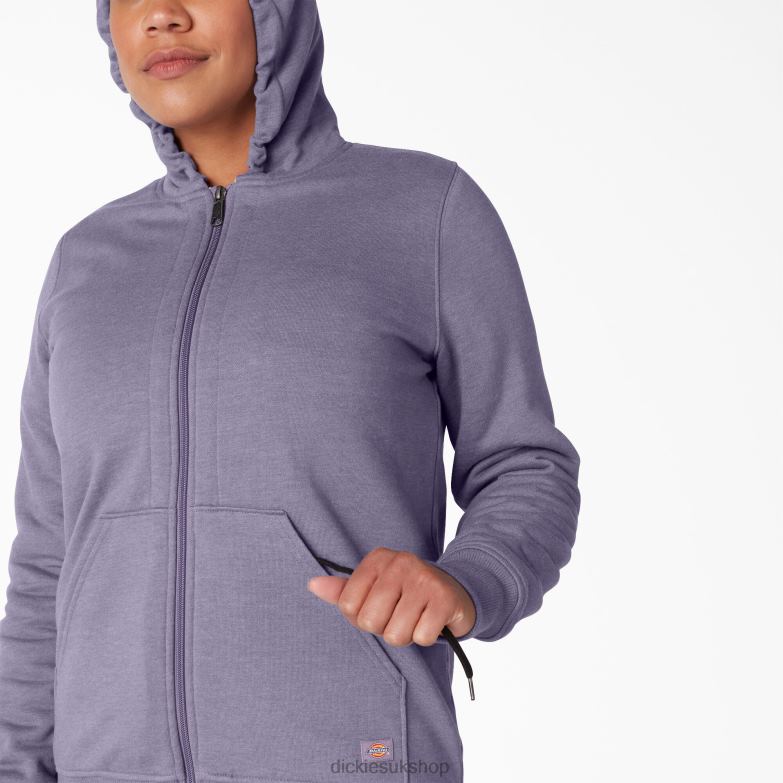 High Pile Fleece Lined Hoodie Women Dickies Blue Violet (B2H) 88T842283 Apparel