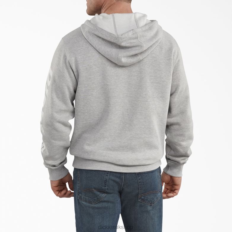 Logo Sleeve Fleece Hoodie Men Dickies Heather Gray (HG) 88T841149 Apparel