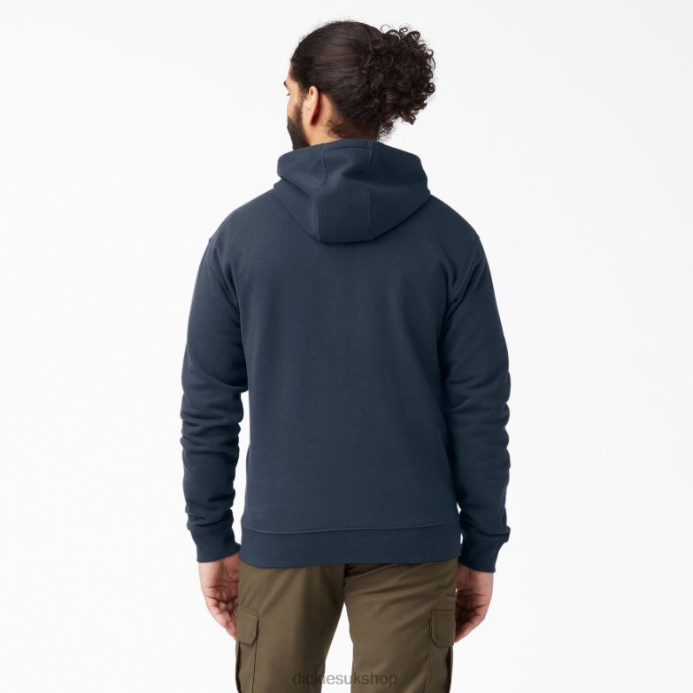 Midweight Fleece Hoodie Men Dickies Dark Navy (DN) 88T84983 Apparel