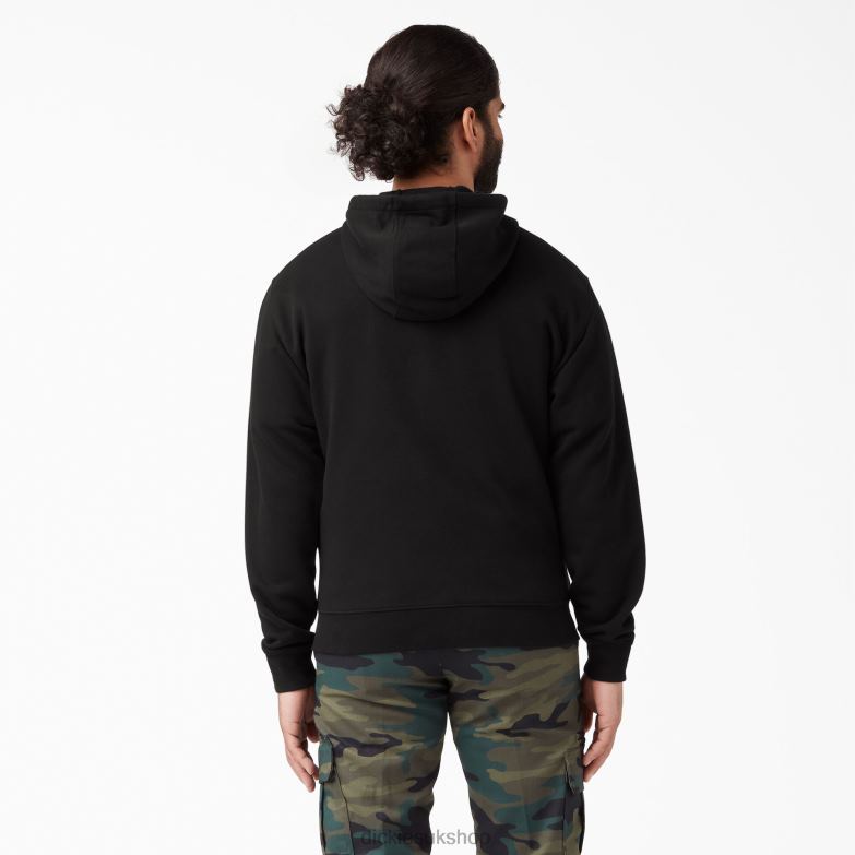Midweight Fleece Zip Hoodie Men Dickies Black (BK) 88T84978 Apparel