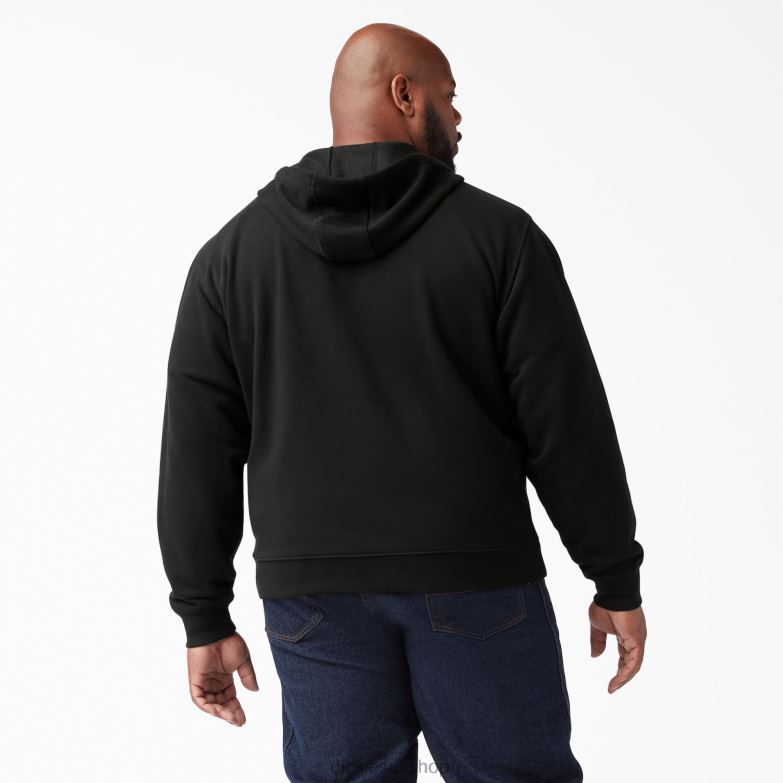 Midweight Fleece Zip Hoodie Men Dickies Black (BK) 88T84978 Apparel