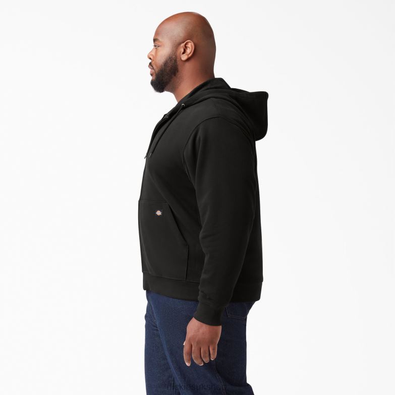 Midweight Fleece Zip Hoodie Men Dickies Black (BK) 88T84978 Apparel