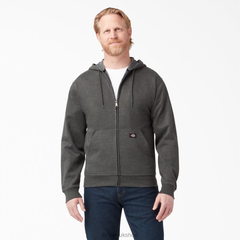 Midweight Fleece Zip Hoodie Men Dickies Dark Heather Gray (IYD) 88T84981 Apparel
