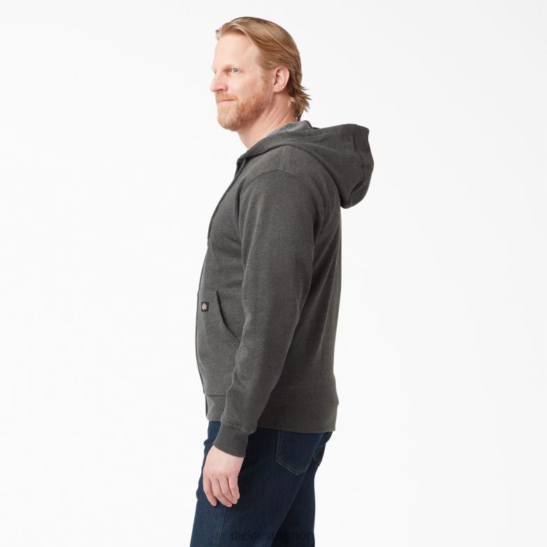 Midweight Fleece Zip Hoodie Men Dickies Dark Heather Gray (IYD) 88T84981 Apparel