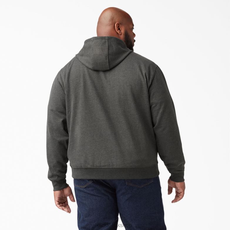 Midweight Fleece Zip Hoodie Men Dickies Dark Heather Gray (IYD) 88T84981 Apparel