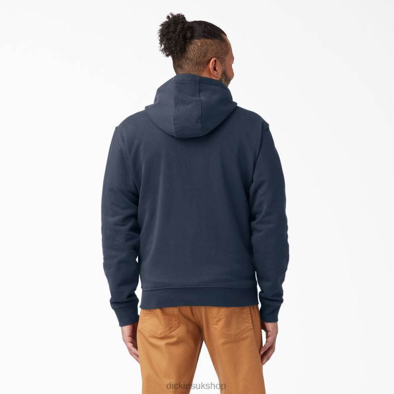 Midweight Fleece Zip Hoodie Men Dickies Dark Navy (DN) 88T84979 Apparel