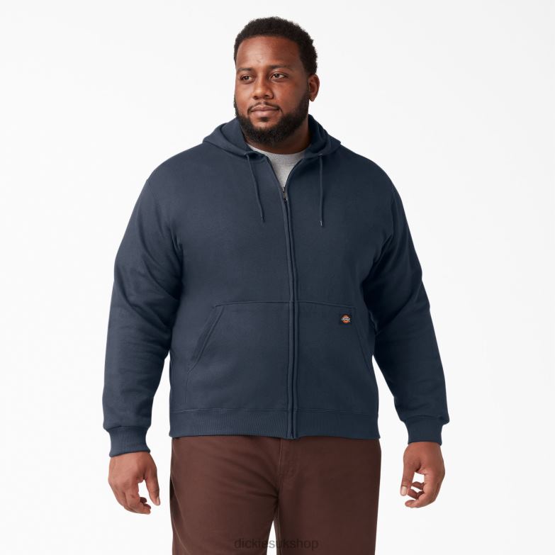 Midweight Fleece Zip Hoodie Men Dickies Dark Navy (DN) 88T84979 Apparel