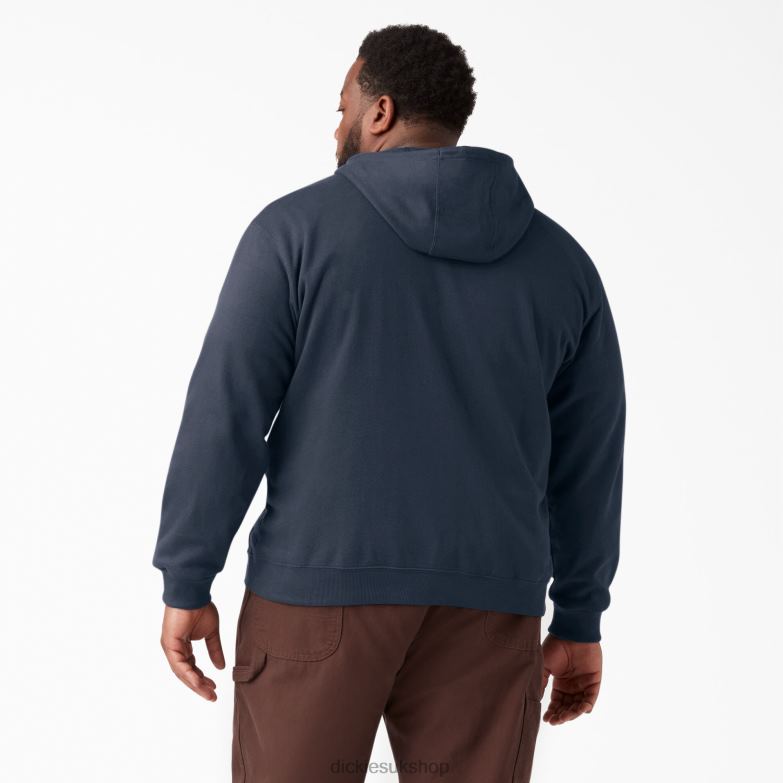 Midweight Fleece Zip Hoodie Men Dickies Dark Navy (DN) 88T84979 Apparel