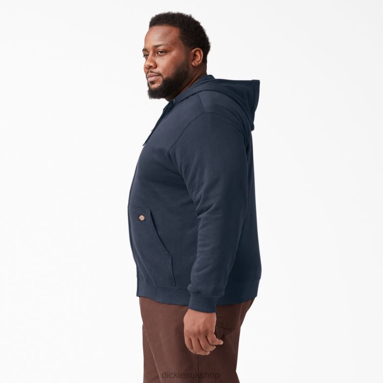 Midweight Fleece Zip Hoodie Men Dickies Dark Navy (DN) 88T84979 Apparel