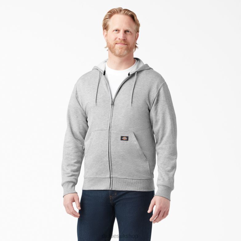Midweight Fleece Zip Hoodie Men Dickies Heather Gray (HG) 88T84980 Apparel