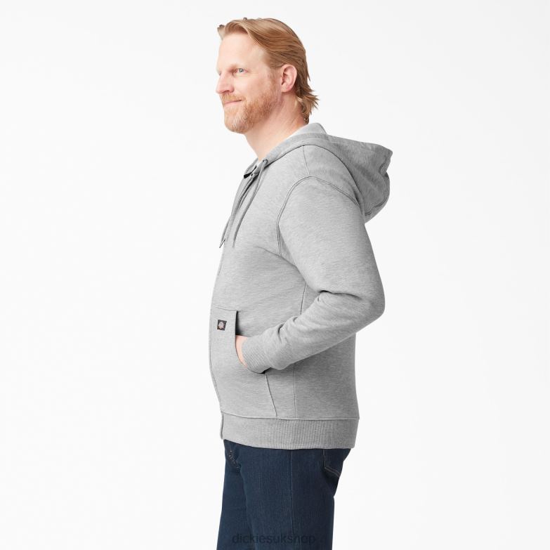Midweight Fleece Zip Hoodie Men Dickies Heather Gray (HG) 88T84980 Apparel