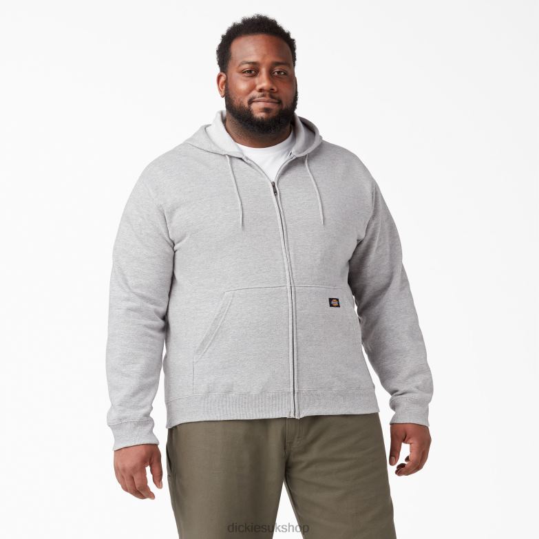 Midweight Fleece Zip Hoodie Men Dickies Heather Gray (HG) 88T84980 Apparel