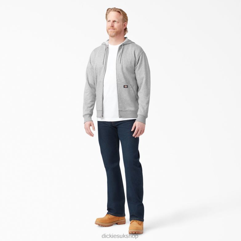 Midweight Fleece Zip Hoodie Men Dickies Heather Gray (HG) 88T84980 Apparel
