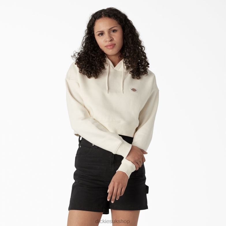Oakport Cropped Hoodie Women Dickies Cloud (CL9) 88T842319 Apparel