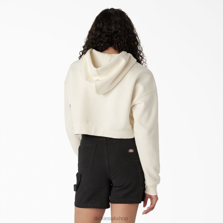 Oakport Cropped Hoodie Women Dickies Cloud (CL9) 88T842319 Apparel