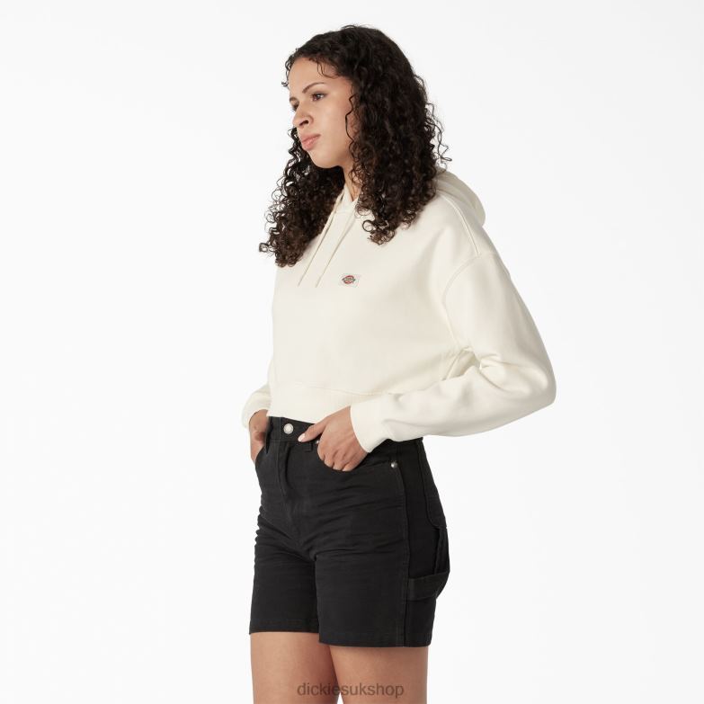 Oakport Cropped Hoodie Women Dickies Cloud (CL9) 88T842319 Apparel
