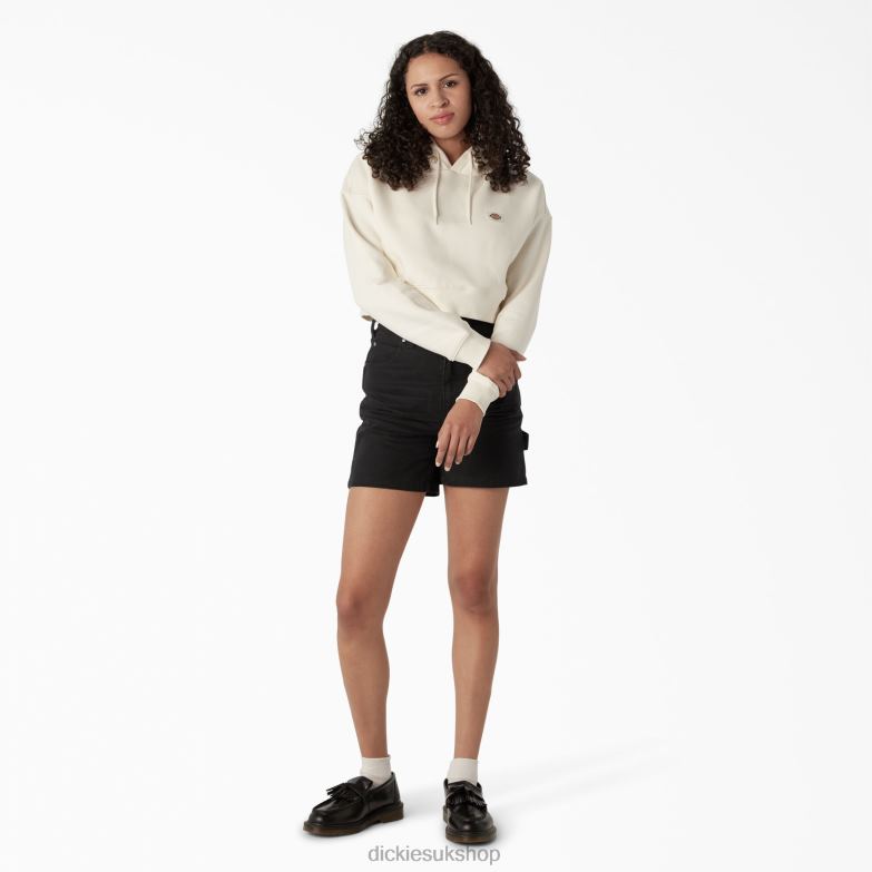Oakport Cropped Hoodie Women Dickies Cloud (CL9) 88T842319 Apparel