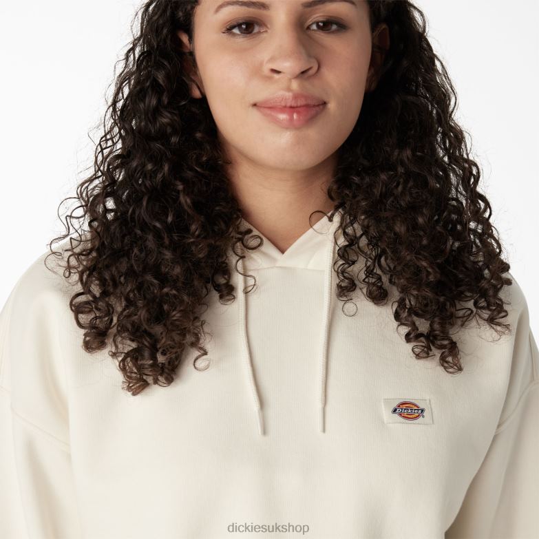 Oakport Cropped Hoodie Women Dickies Cloud (CL9) 88T842319 Apparel