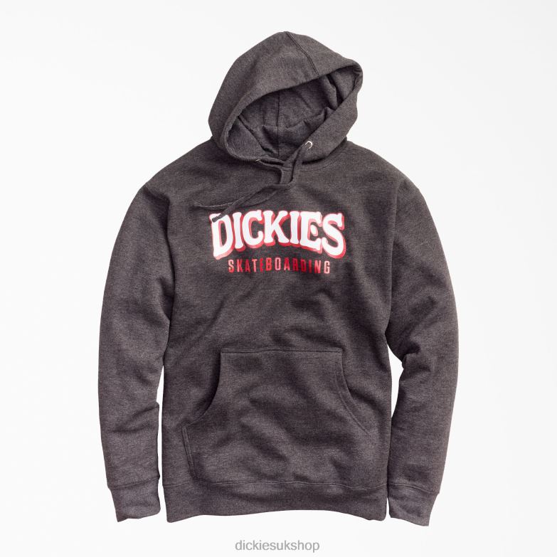 Skateboarding Fleece Hoodie Men Dickies Charcoal Gray Heather (CHH) 88T841171 Apparel
