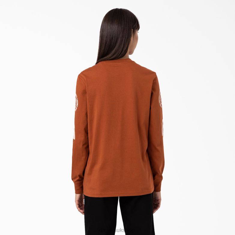 Falkville Long Sleeve T-Shirt Women Dickies Gingerbread Brown (IE) 88T842163 Apparel