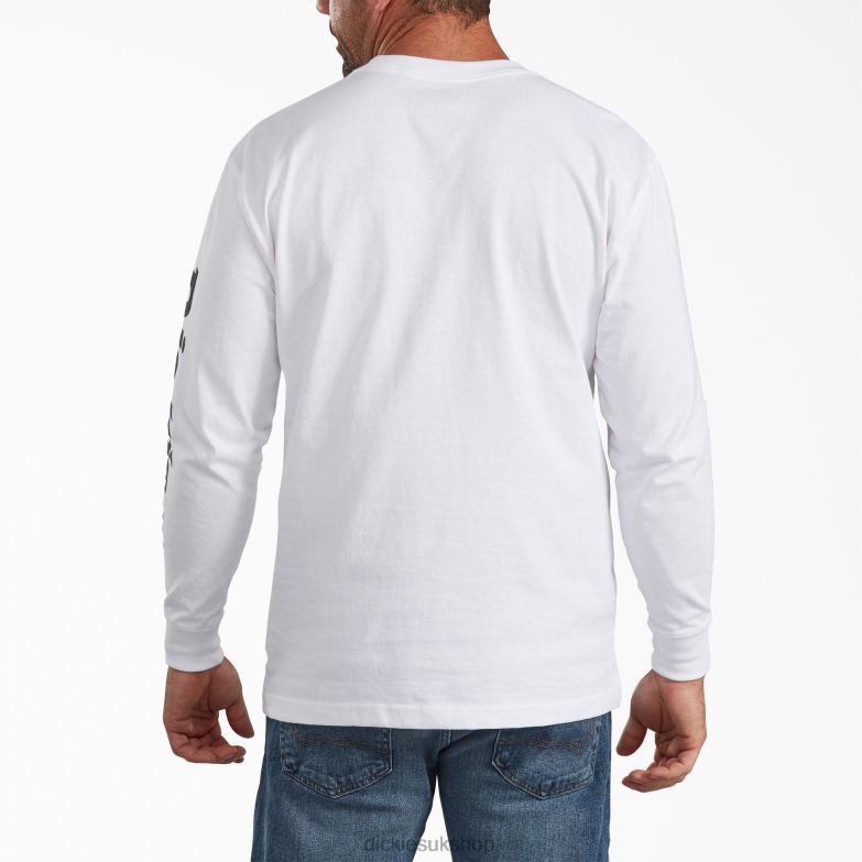 Long-Sleeve Graphic T-Shirt Men Dickies White (WH) 88T84769 Apparel
