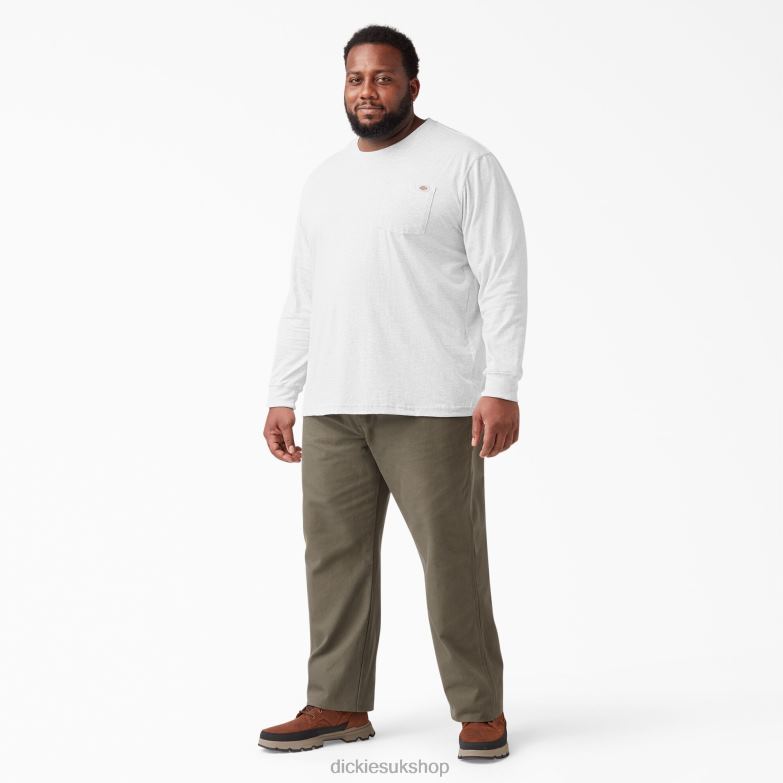 Long Sleeve Heavyweight T-Shirt Men Dickies Ash Gray (AG) 88T84600 Apparel