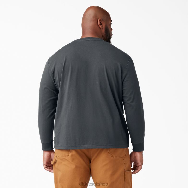 Long Sleeve Heavyweight T-Shirt Men Dickies Charcoal Gray (CH) 88T84604 Apparel