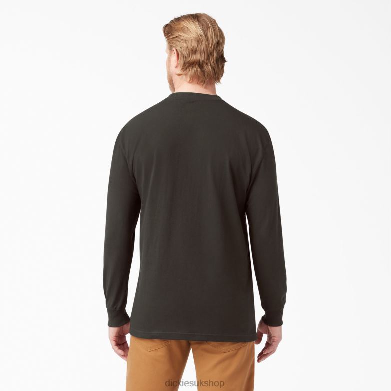 Long Sleeve Heavyweight T-Shirt Men Dickies Chocolate Brown (CB) 88T84603 Apparel