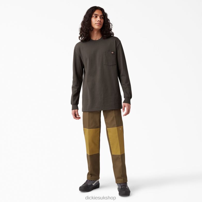 Long Sleeve Heavyweight T-Shirt Men Dickies Chocolate Brown (CB) 88T84603 Apparel