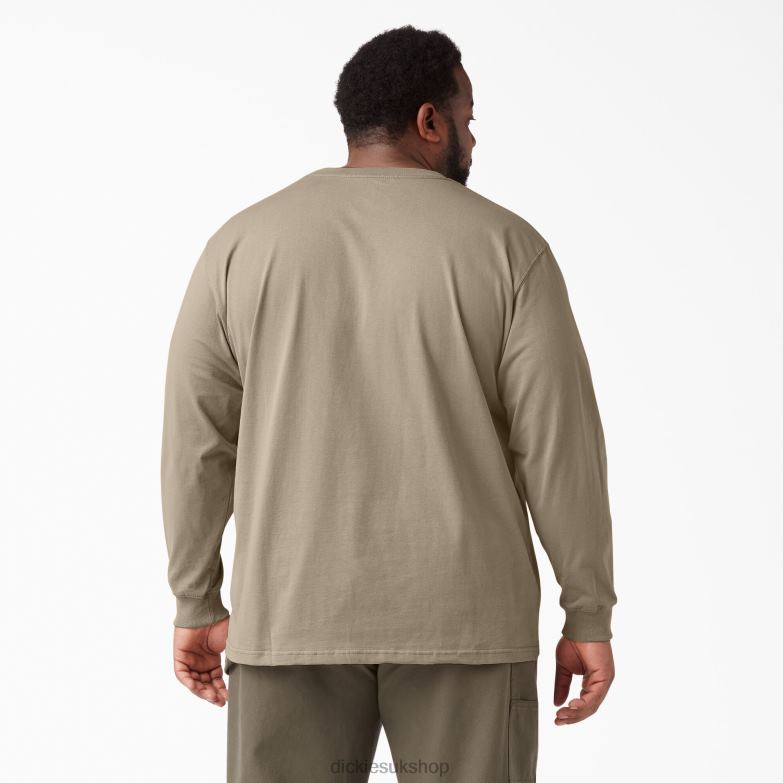 Long Sleeve Heavyweight T-Shirt Men Dickies Desert Sand (DS) 88T84606 Apparel