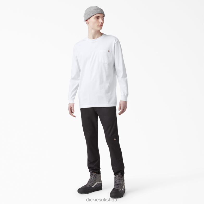 Long Sleeve Heavyweight T-Shirt Men Dickies White (WH) 88T84613 Apparel
