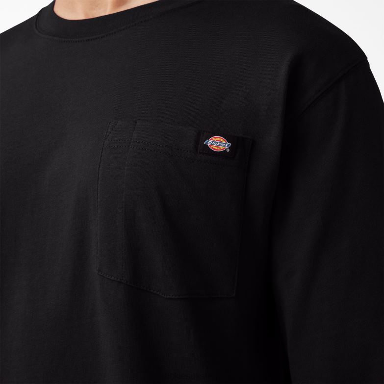Long Sleeve Logo Graphic T-Shirt Men Dickies Black (KBK) 88T84892 Apparel