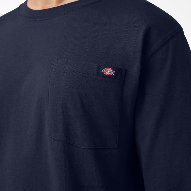 Long Sleeve Logo Graphic T-Shirt Men Dickies Ink Navy (IK) 88T84891 Apparel
