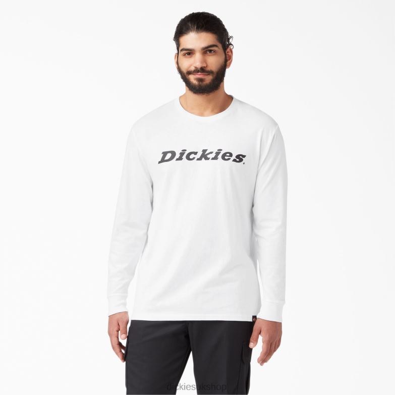Long Sleeve Regular Fit Icon Graphic T-Shirt Men Dickies White (AWH) 88T84948 Apparel