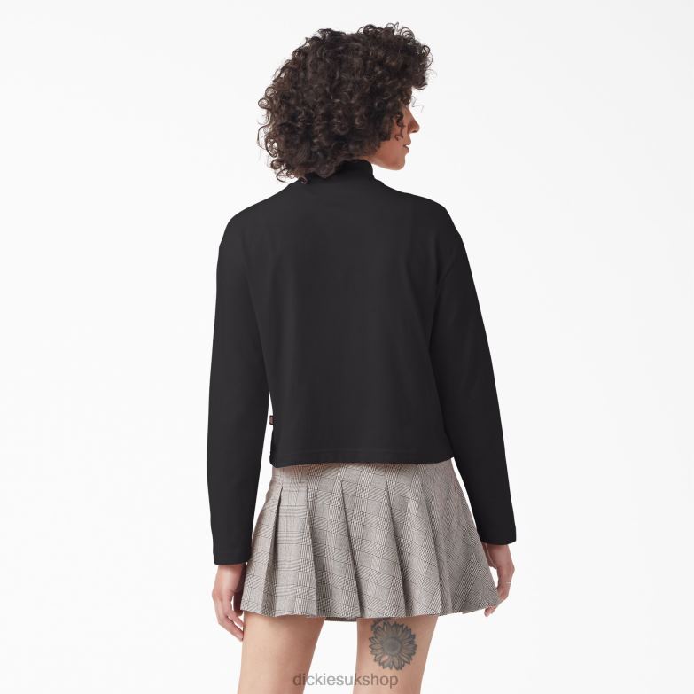 Mapleton High Neck Long Sleeve T-Shirt Women Dickies Black (KBK) 88T841985 Apparel