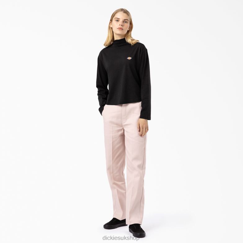 Mapleton High Neck Long Sleeve T-Shirt Women Dickies Black (KBK) 88T841985 Apparel