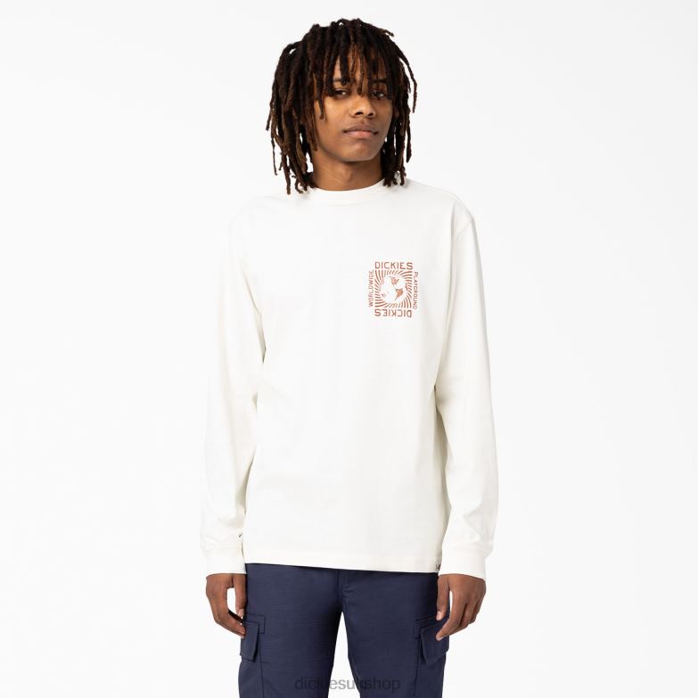 Marbury Long Sleeve T-Shirt Men Dickies White (WH) 88T84921 Apparel