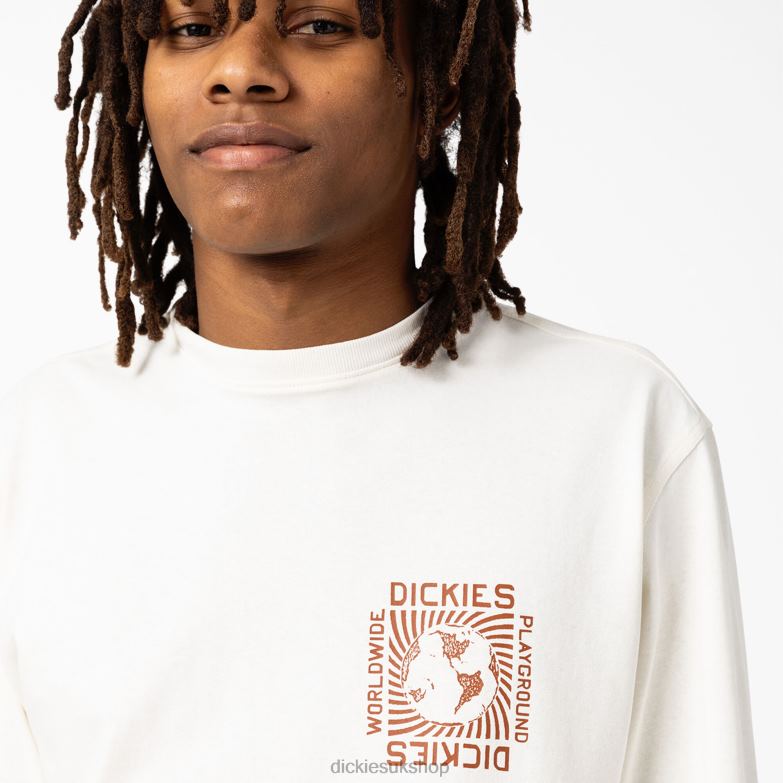 Marbury Long Sleeve T-Shirt Men Dickies White (WH) 88T84921 Apparel