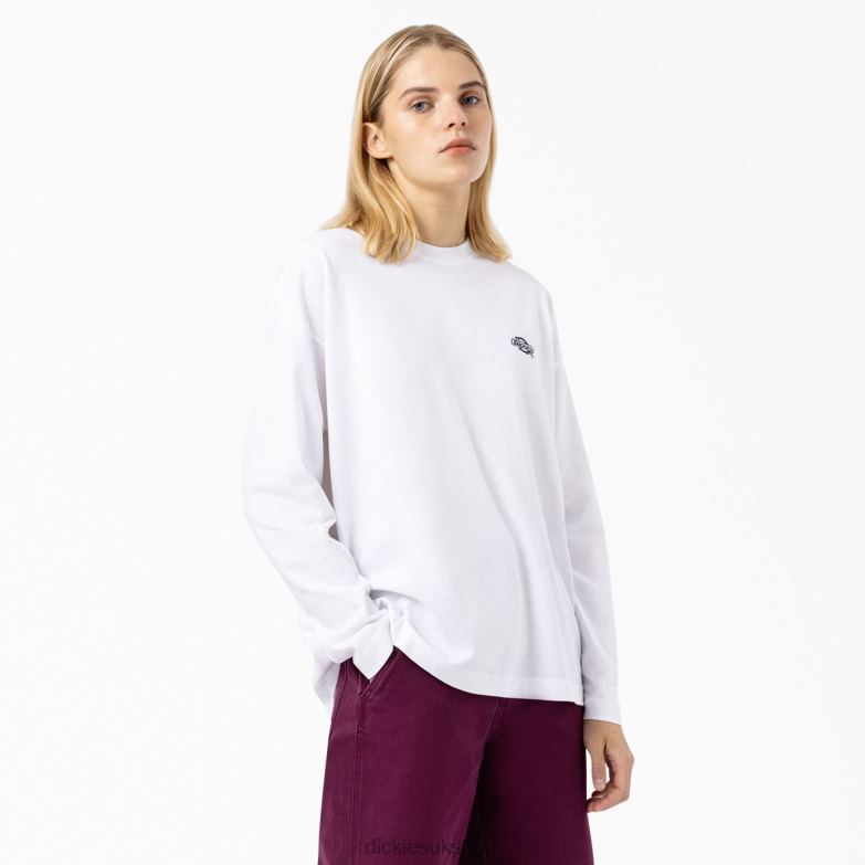 Summerdale Long Sleeve T-Shirt Women Dickies White (WH) 88T841991 Apparel