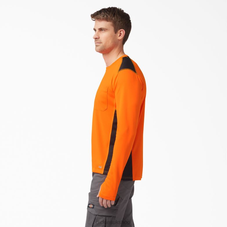 Temp-iQ 365 Long Sleeve T-Shirt Men Dickies Neon Orange (NA) 88T84705 Apparel