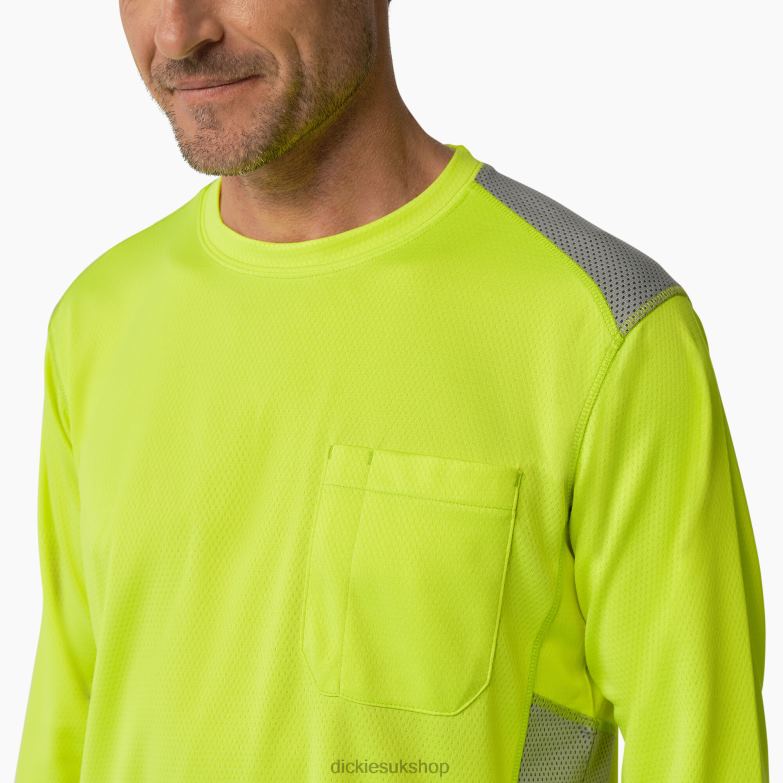 Temp-iQ 365 Long Sleeve T-Shirt Men Dickies Neon Yellow (EW) 88T84701 Apparel