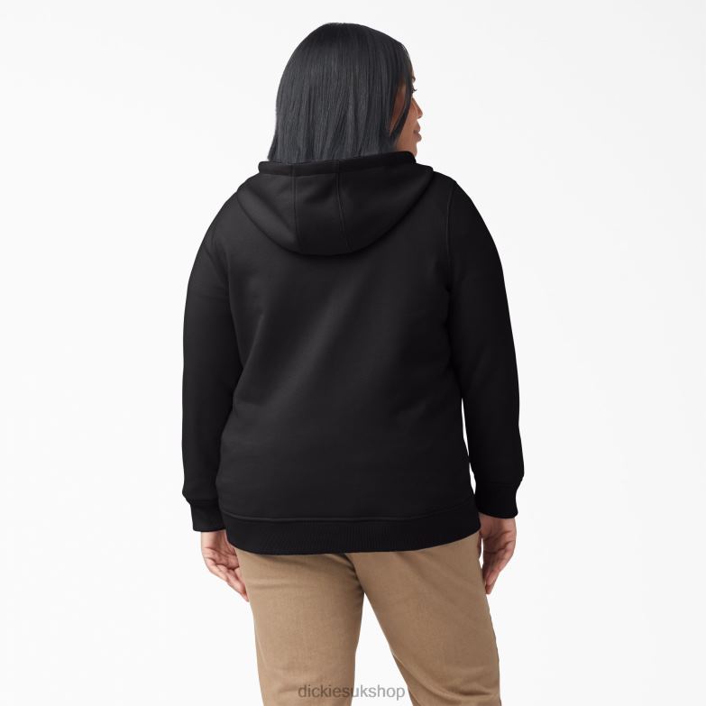 Plus Heavyweight Full-Zip Hoodie Women Dickies Black (KBK) 88T842278 Apparel