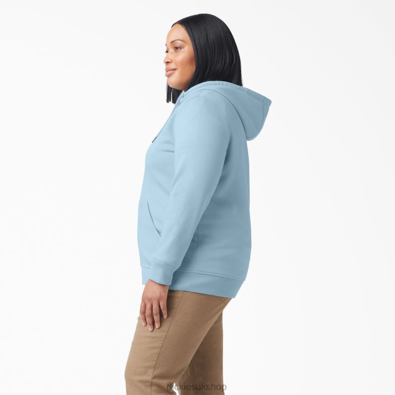 Plus Heavyweight Full-Zip Hoodie Women Dickies Clear Blue (EU) 88T842276 Apparel