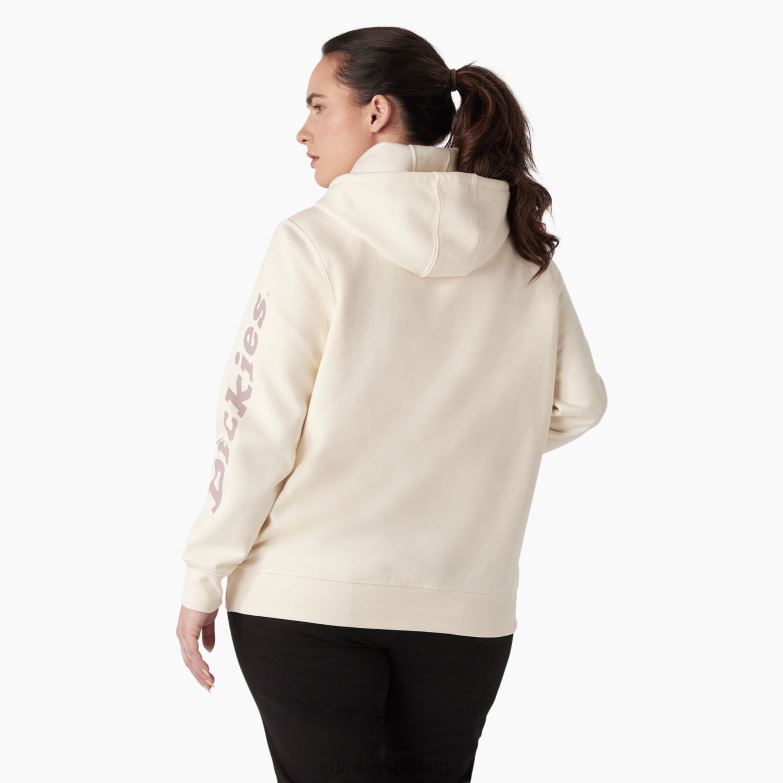 Plus Heavyweight Logo Sleeve Pullover Women Dickies Antique White (AW) 88T842341 Apparel