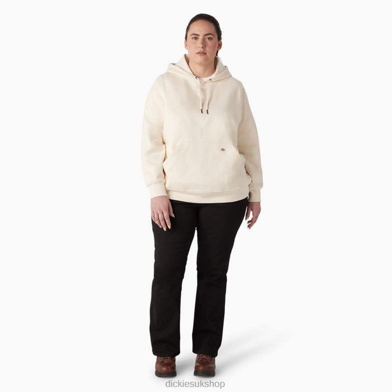 Plus Heavyweight Logo Sleeve Pullover Women Dickies Antique White (AW) 88T842341 Apparel