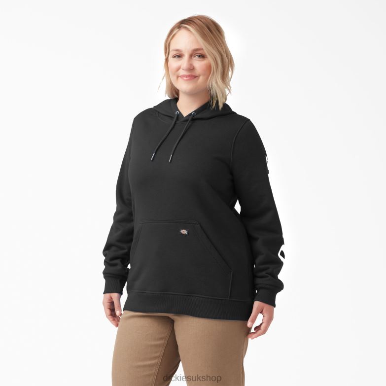 Plus Heavyweight Logo Sleeve Pullover Women Dickies Black (KBK) 88T842346 Apparel