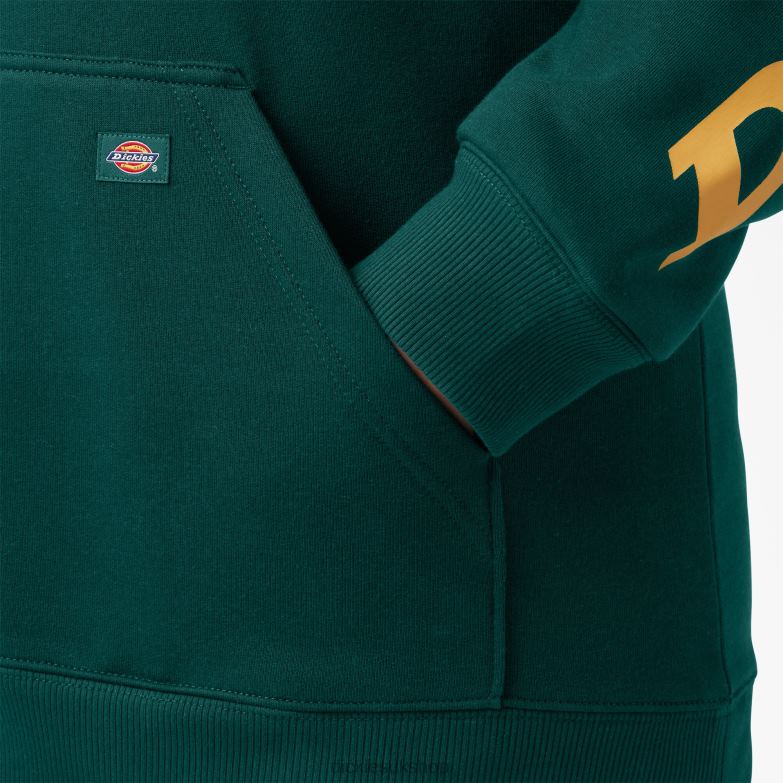 Plus Heavyweight Logo Sleeve Pullover Women Dickies Forest Green (FT) 88T842344 Apparel