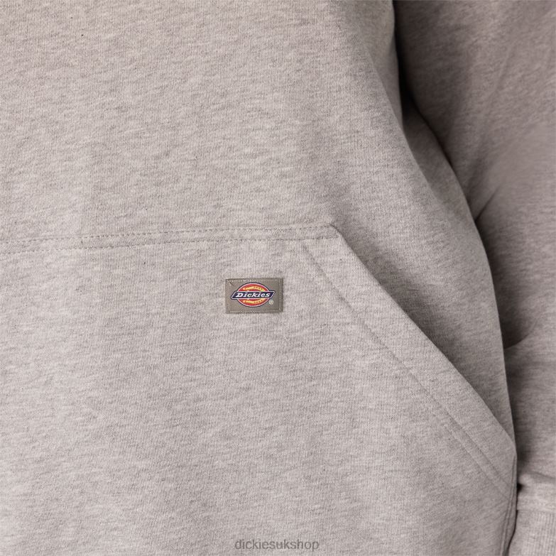 Plus Heavyweight Logo Sleeve Pullover Women Dickies Heather Gray (HG) 88T842345 Apparel