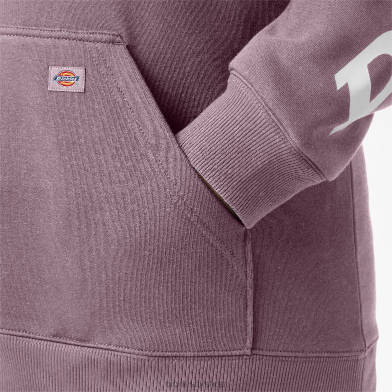 Plus Heavyweight Logo Sleeve Pullover Women Dickies Lilac (LC) 88T842347 Apparel