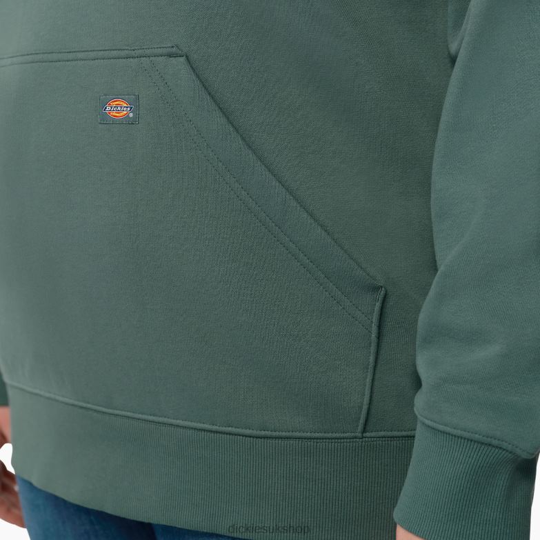 Plus Heavyweight Logo Sleeve Pullover Women Dickies Lincoln Green (LN) 88T842348 Apparel